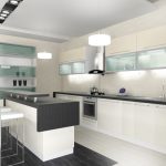 White+and+black+modern+kitchen
